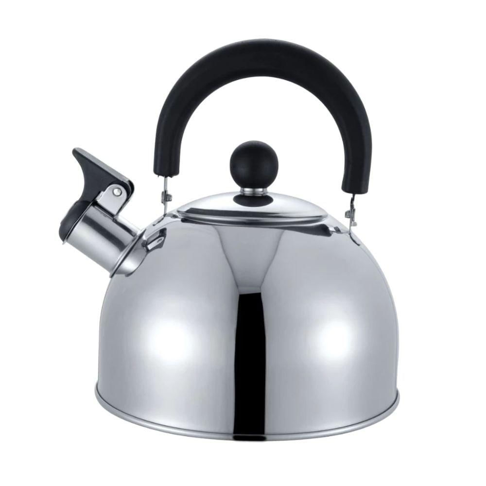 Chaleira com Apito Mor Luxo Aço Inox Cromada Ferve Rápido 2L
