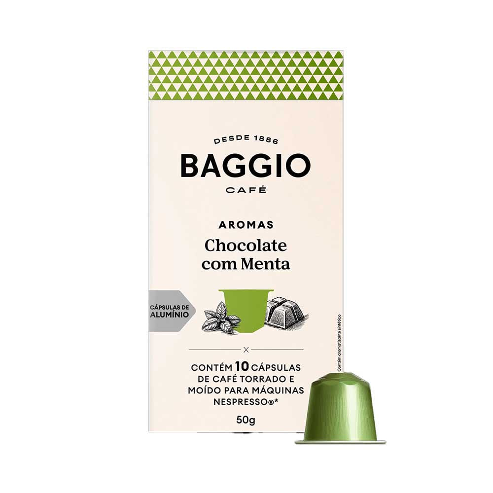 Café Baggio Aromas Chocolate e Menta em cápsulas 10 unidades