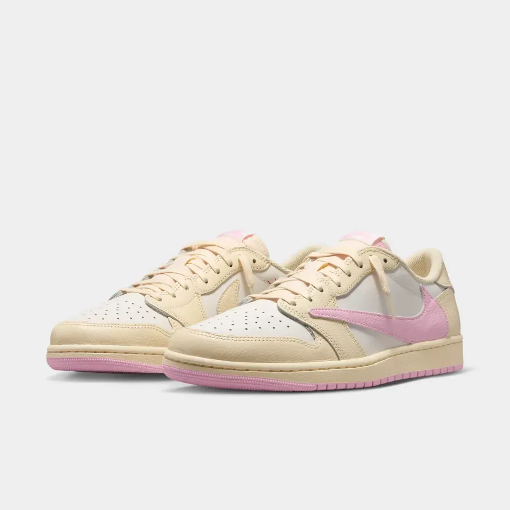 Travis Scott x Air Jordan 1 Low Sail Shy Pink Muslin — 33.5, Novo