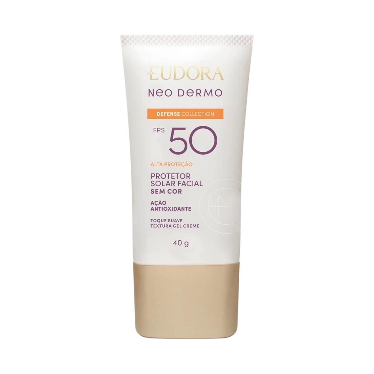 Protetor Solar Facial Fps 50 Sem Cor Efeito Matte Seca Rápido Neo Dermo Eudora 40g REF 56526