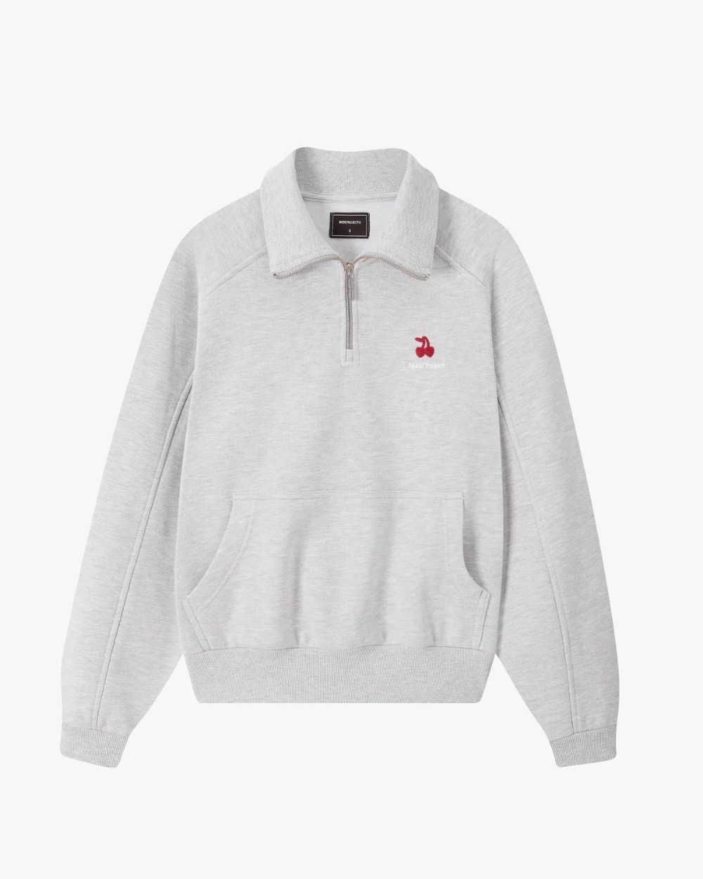 Moletom Nude Project Basic Cherry Quarter-Zip Grey — PP / P / M / G / XXG, Novo