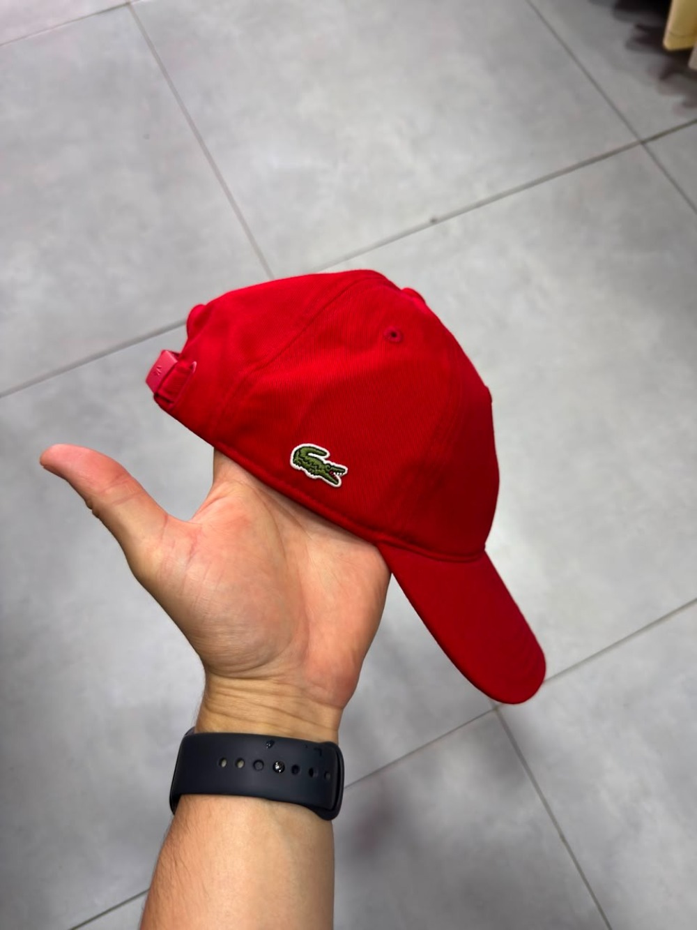 Boné Lacoste Cotton Gabardine Red — Único, Novo