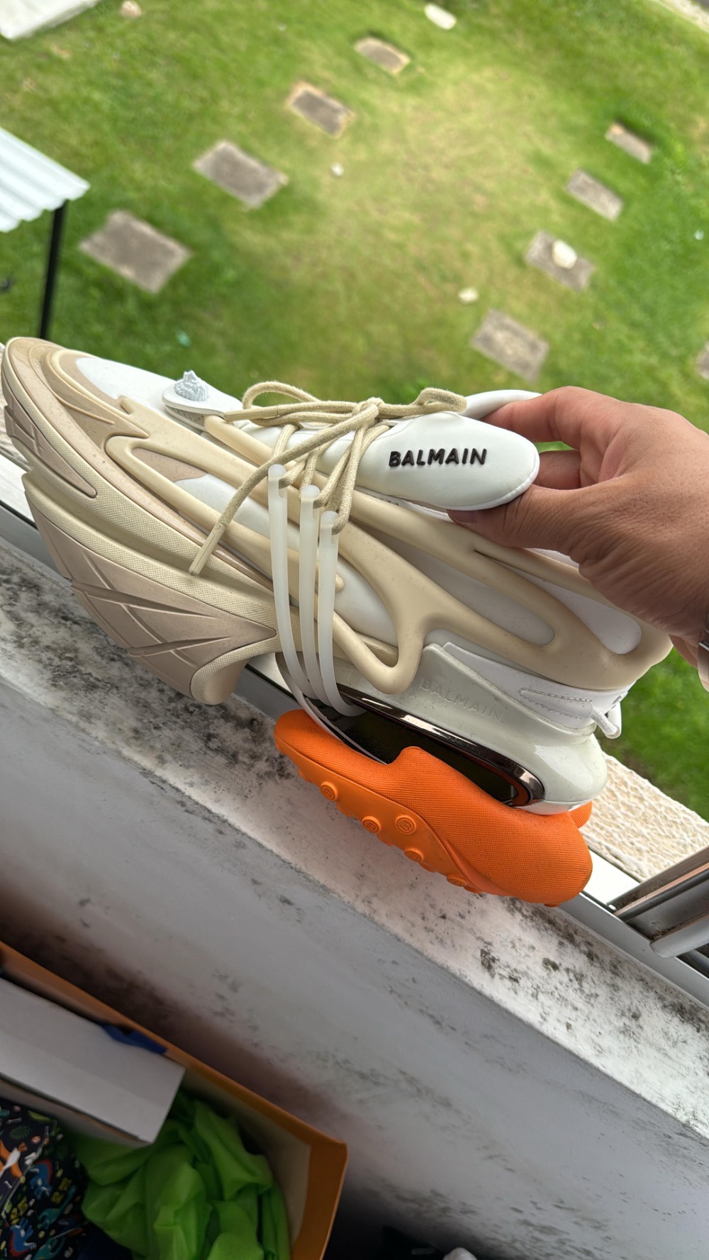 Balmain Unicorn Low-Top Black Yellow — 42, Usado
