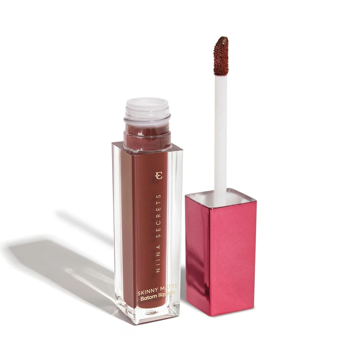 Eudora Niina Secrets Batom Líquido Skinny Matte Cor Castanho Begonia 5ml