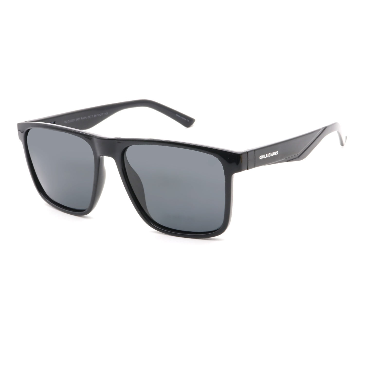 Óculos de Sol Masculino Chilli Beans Quadrado Polarizado Cinza OC.CL.5321.0401 M