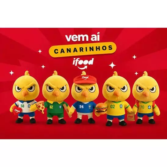 Pelúcia Canarinho Pistola iFood Copa Do Mundo Fifa Edição Limitada - Escolha O Ano (58, 62, 70, 94, 02)