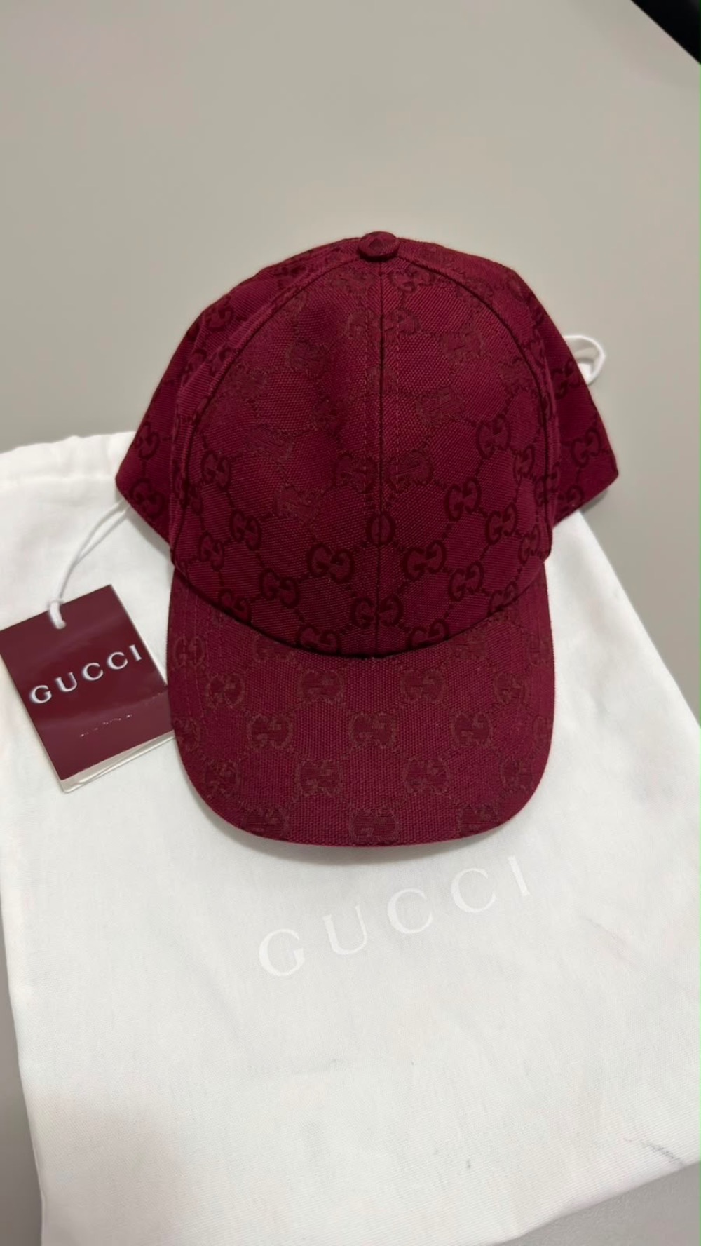 Boné Gucci Canvas Baseball Ancora Red — P, Novo