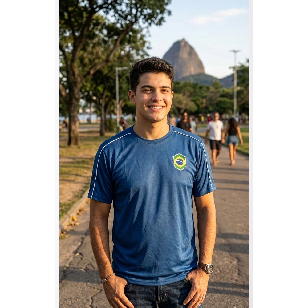 Camisa Braziline Brasil Reflexo 86 - G