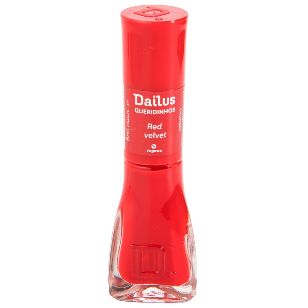 Esmalte Cremoso Tons Vermelho Dailus — 217 Red Velvet