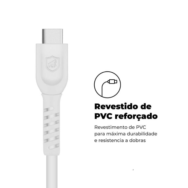 Foto 2 de Cabo Dual Shock - Branco - Tipo C / Tipo C - 2M