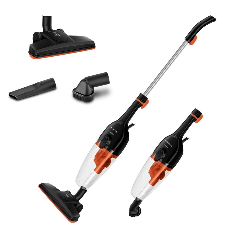 Aspirador de Pó Turbo Cycle Mondial Preto e Laranja 1500W- AP-40-B