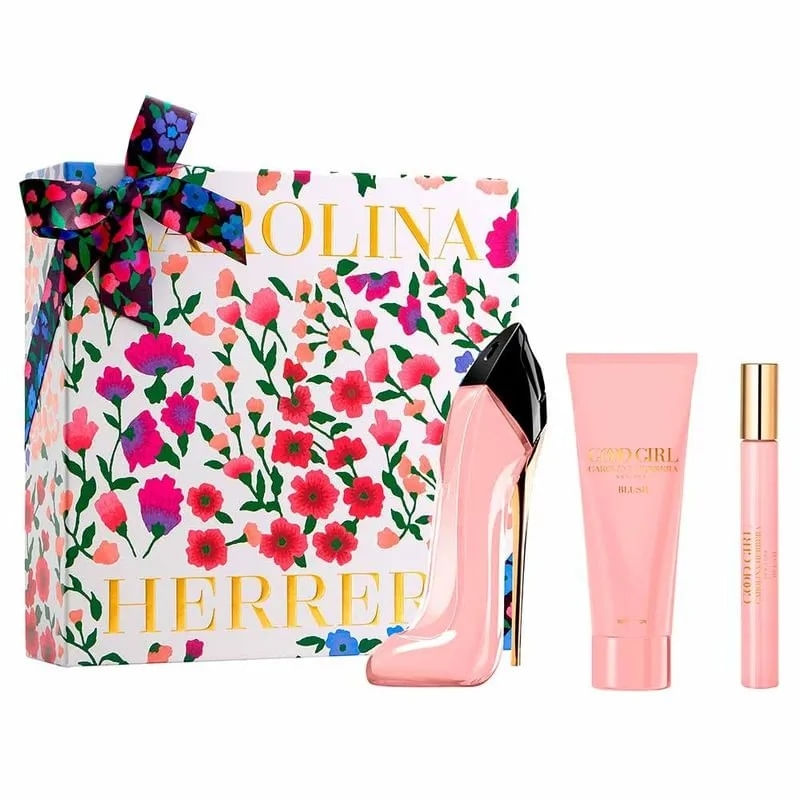 Kit Good Girl Blush Carolina Herrera Eau De Parfum 80Ml + Body Lotion 100Ml + Travel Spray 10Ml