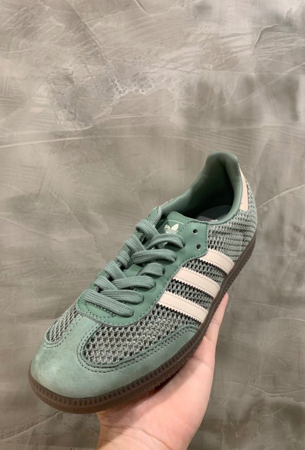 adidas Samba OG Silver Green Wonder White Gold Metallic — 38, Novo