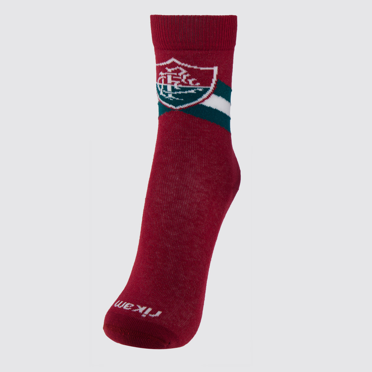 Meia Fluminense Casual Juvenil Bordô