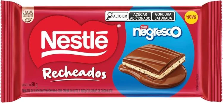 Nestlé Negresco Recheado 90g Tablete