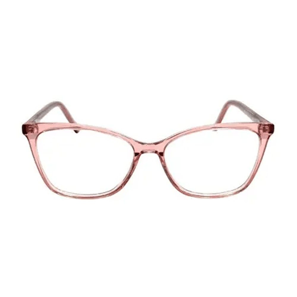 Armação para Óculos de Grau Feminina Jean Marcell JM6097 K22 Rosa Cristal e Branco