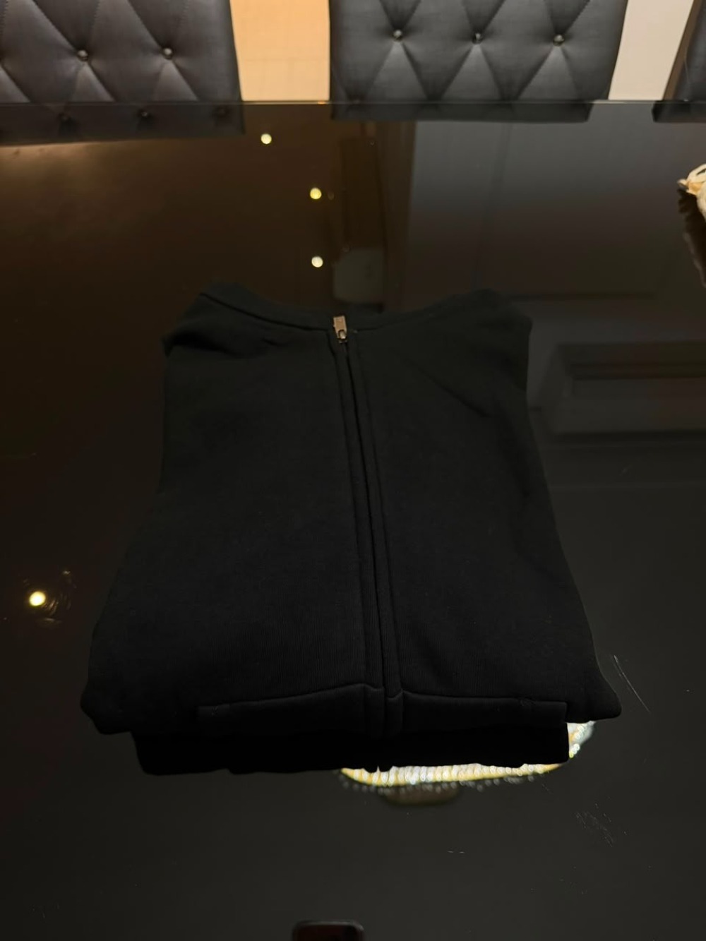 Moletom Fear of God Essentials SS26 Classic Zip-Up Black — P, Novo