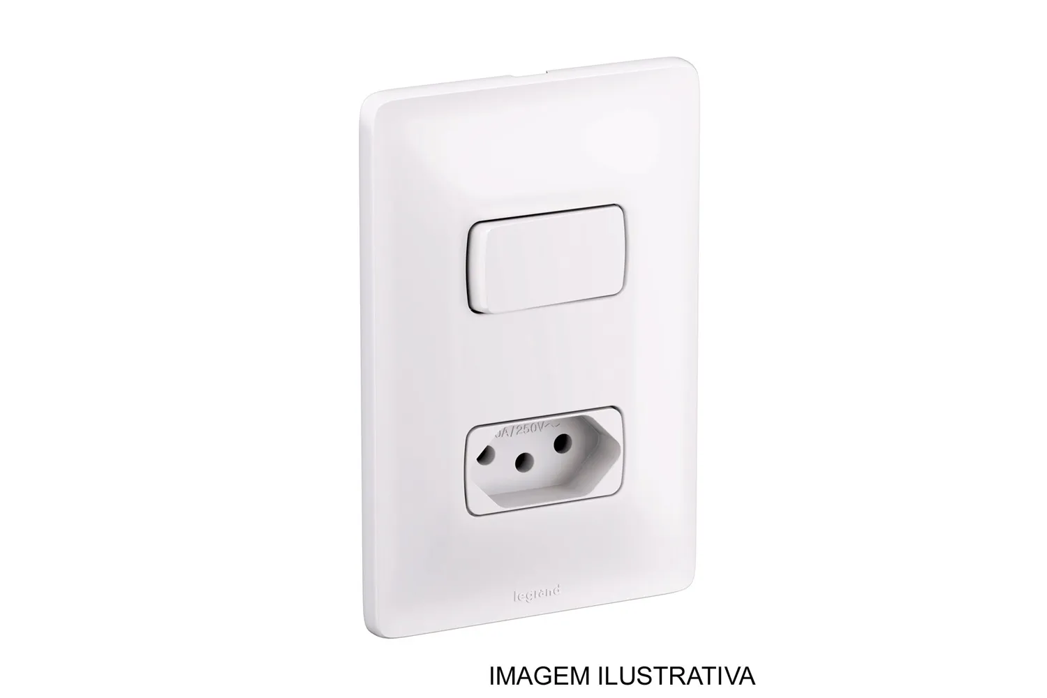 1 INTER PARALELO 10A 250V + 1TOMADA 2P+T 10A 250V PIAL