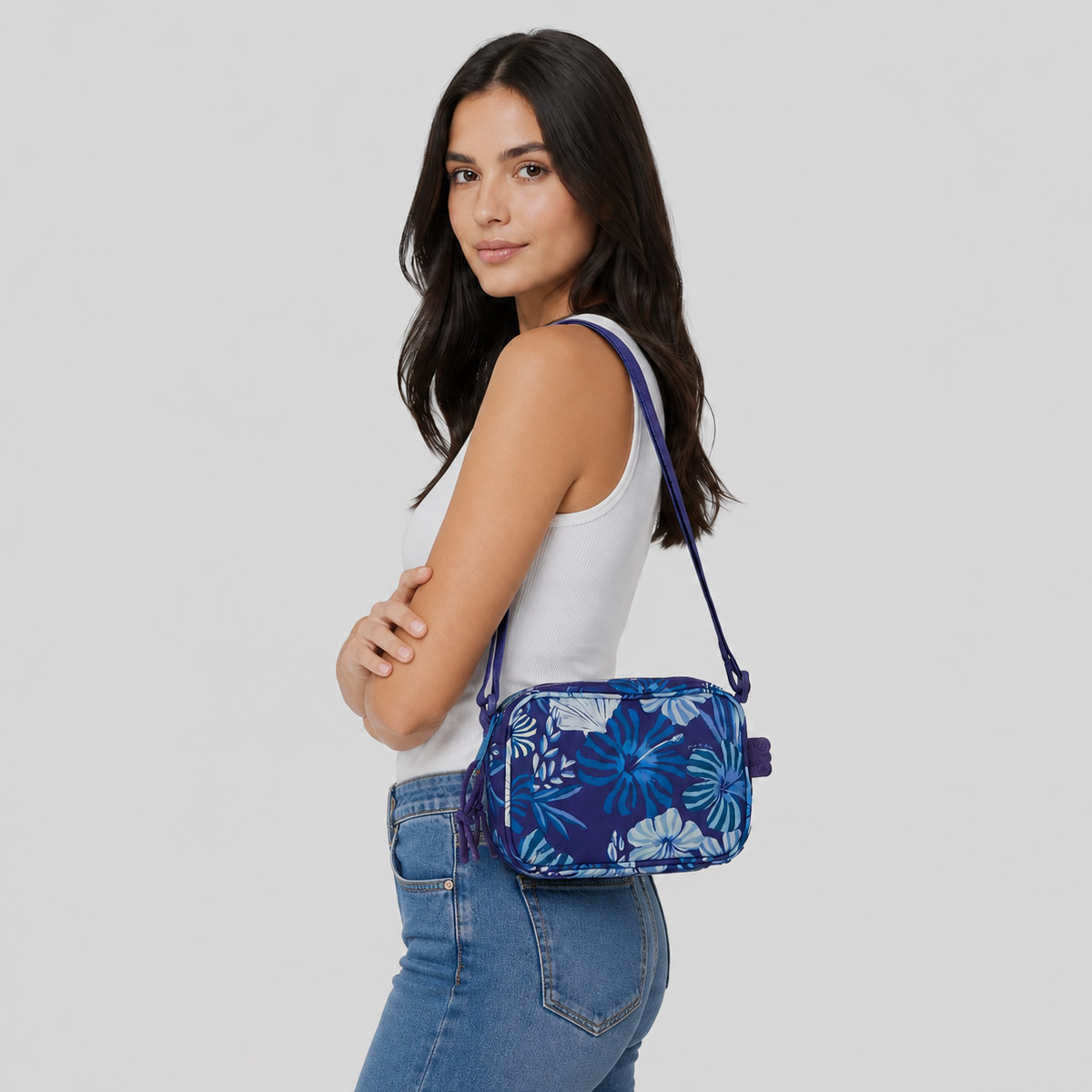 Bolsa Farm Chamego Hibisco do Mar Azul