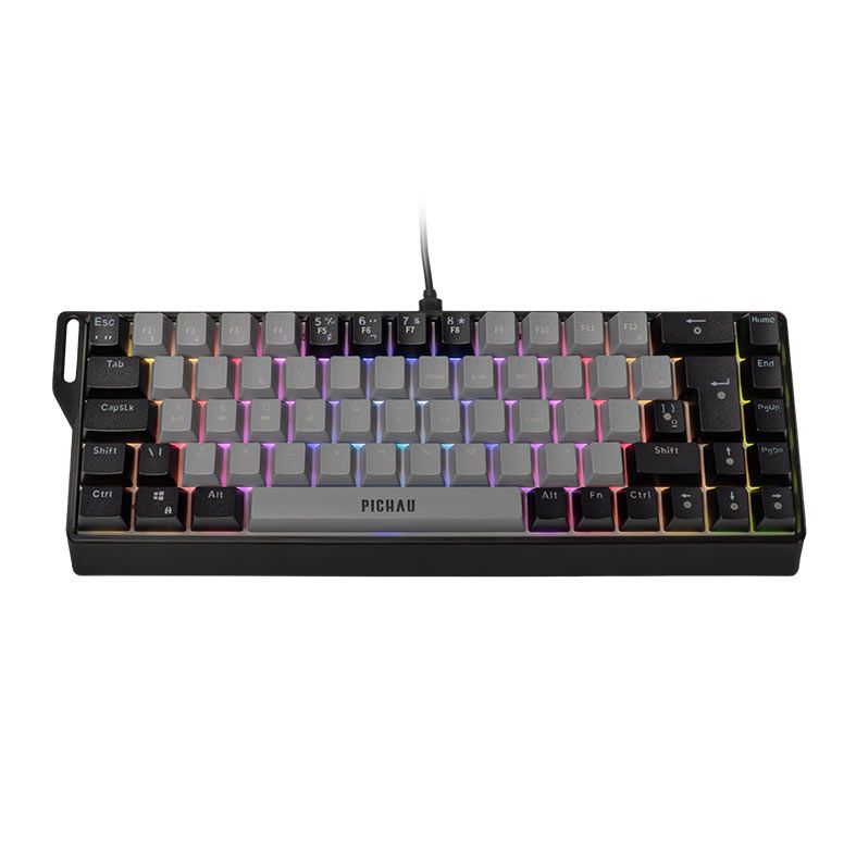 Teclado Magnetico Pichau Virgo Pro, ARGB, Switch Vermelho, Preto e Cinza, PG-VRGP-CL01