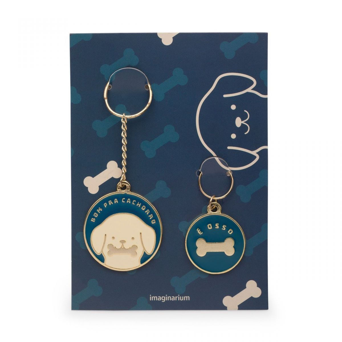 Chaveiro e Placa Pet Bom Pra Cachorro Único