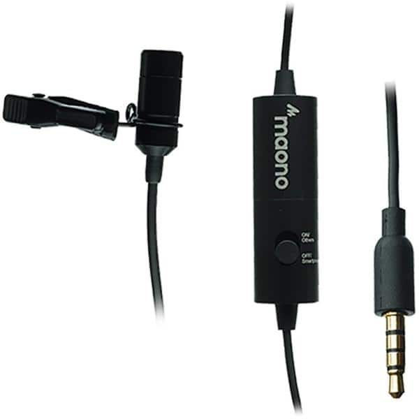 Microfone de lapela profissional, Preto, AU-100, Maono CX 1 UN
