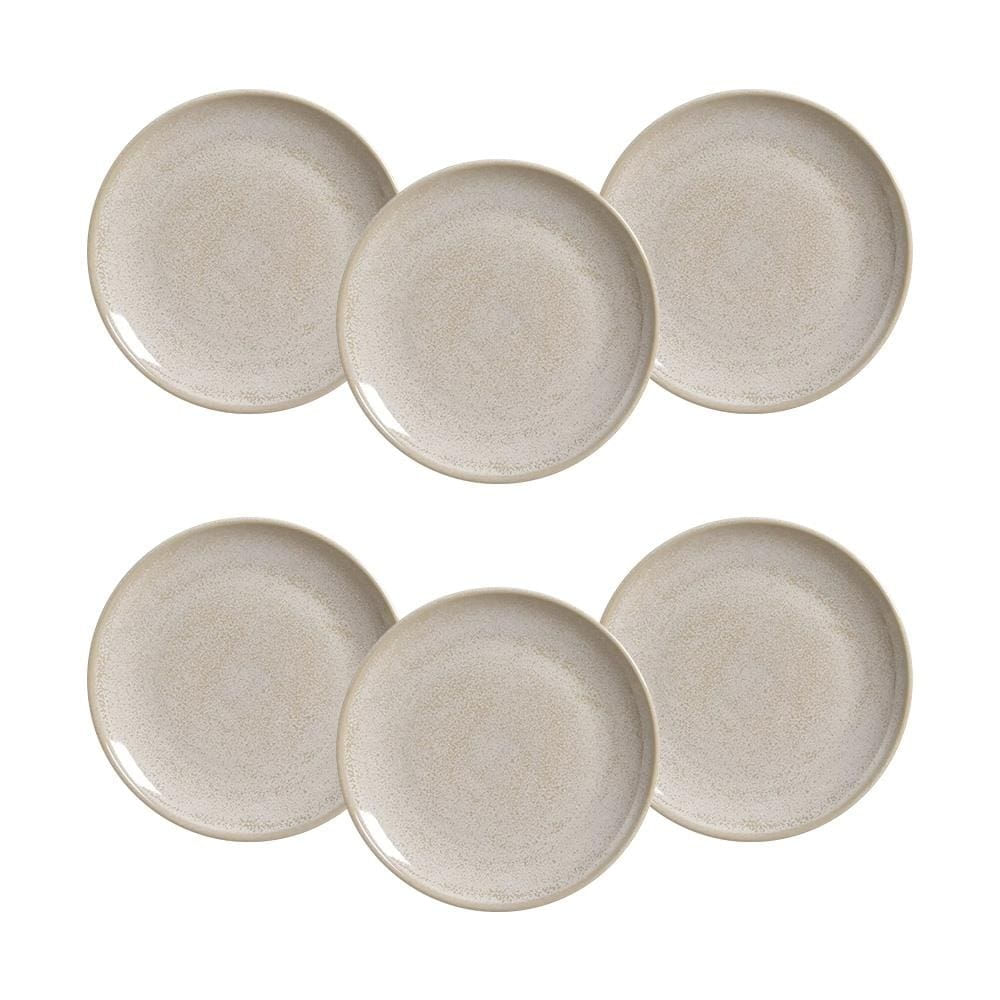 Conjunto de Pratos Rasos Porto Brasil Coup Hotellatte Off White 26,5cm - 6 Peças