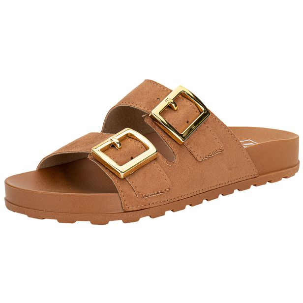 Sandália Feminina Conforto Moleca 5436401 CAMEL 34