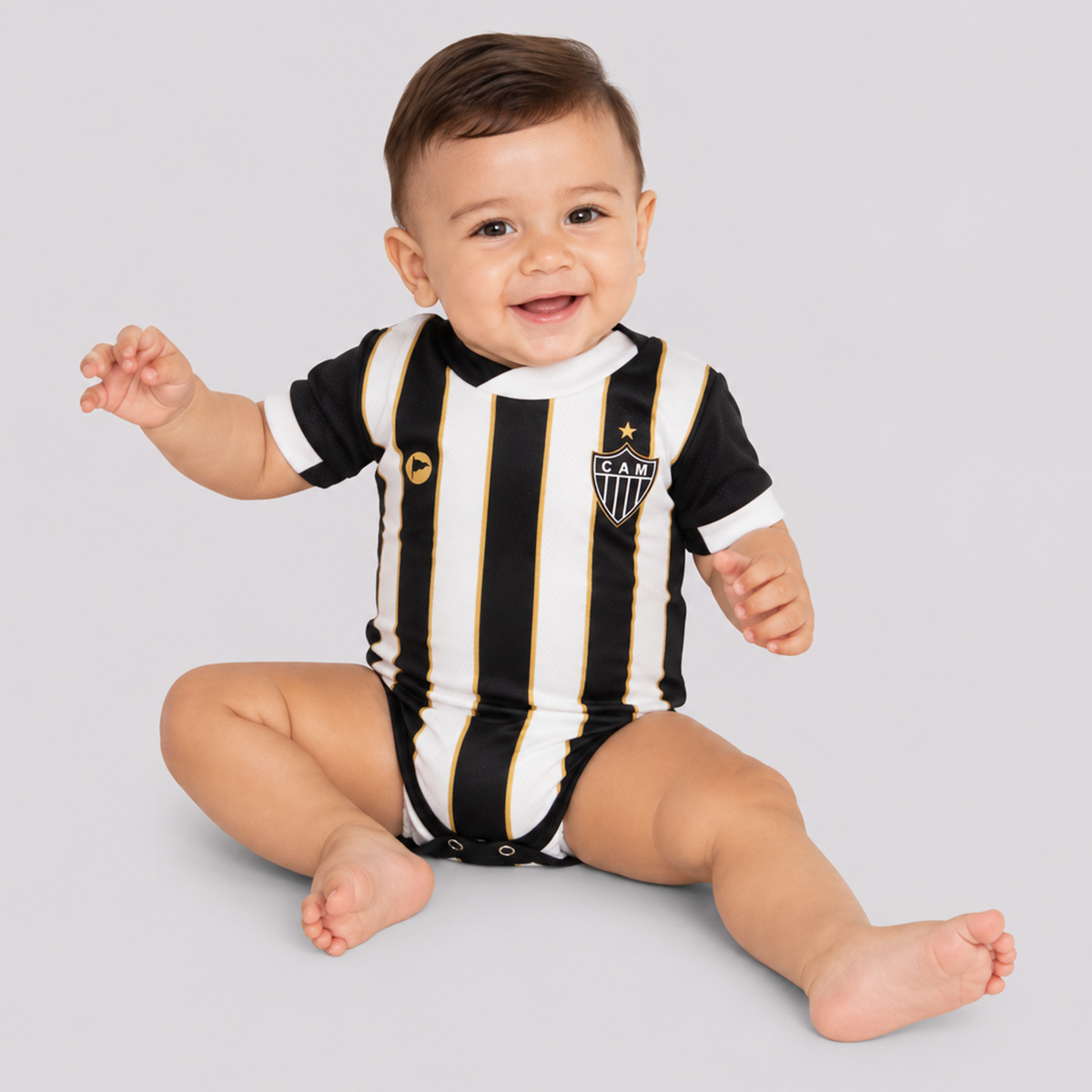 Body Atlético Mineiro Premium I Preto e Branco