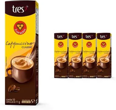 3 Corações Pack Cápsula de Cappuccino Classic TRES - 40 un