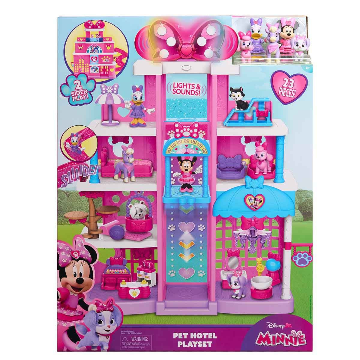 Playset Hotel Pet da Minnie Mouse com 5 Bonecos - Disney Jr.