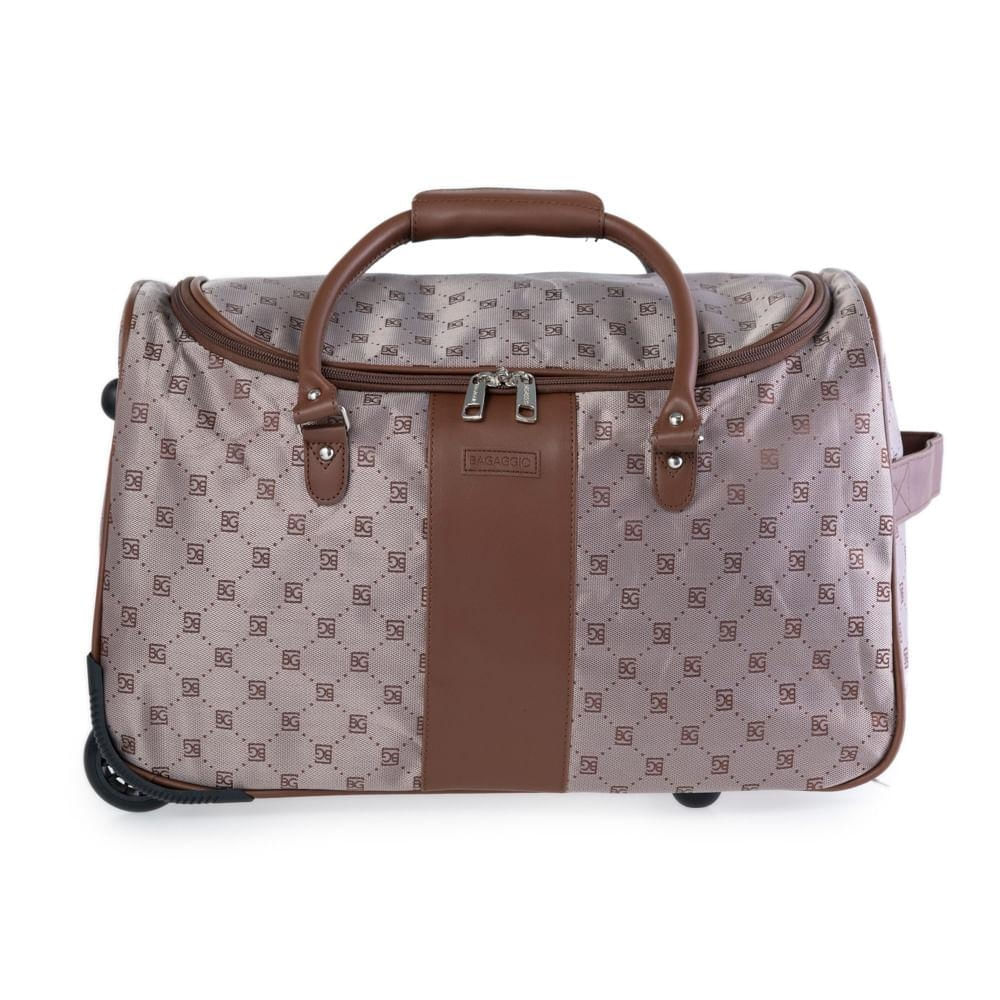 Bolsa de Viagem Feminina Com Rodas Marsala II Marrom U / Marrom