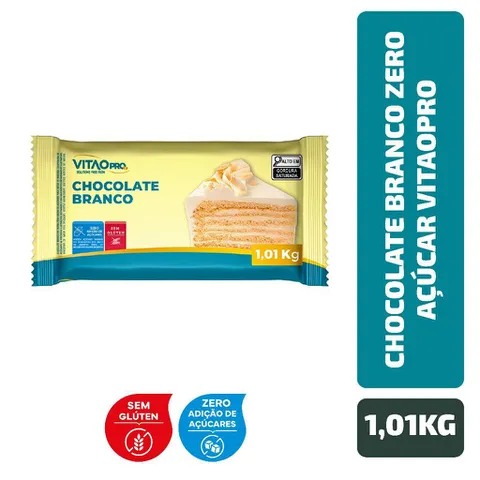 Chocolate Branco Zero Açúcar VitaoPRO 1,01 Kg