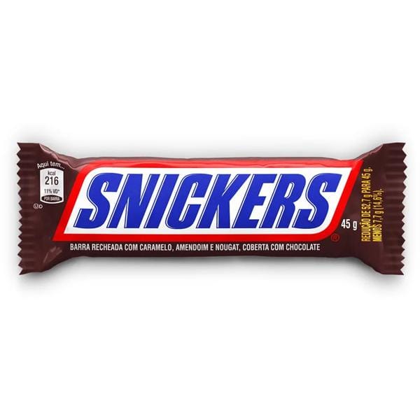 Chocolate Snickers Original 45g Mars Brasil PT 1 UN
