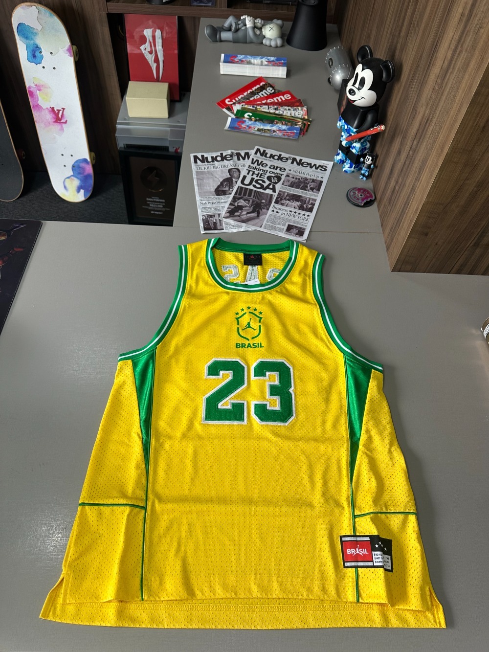Regata Air Jordan Brasil Essentials Mesh Yellow — XXG, Novo