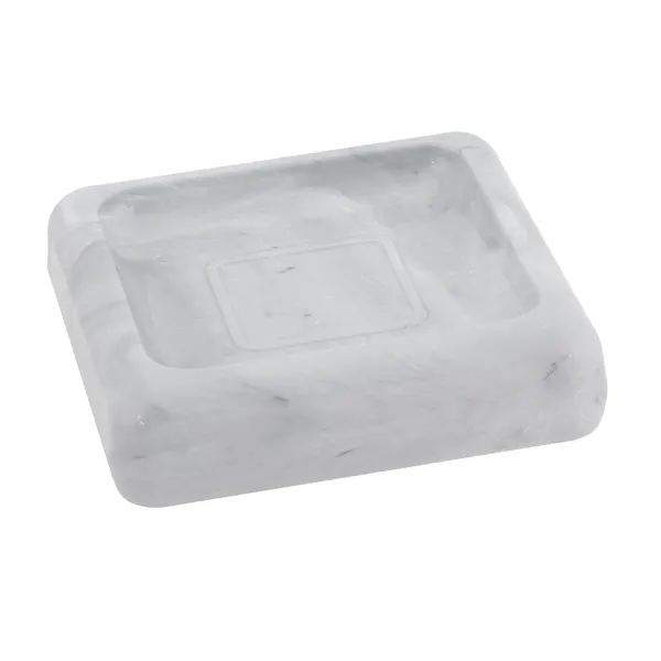 SABONETEIRA CUBE MARMORE BRANCO - BRINOX