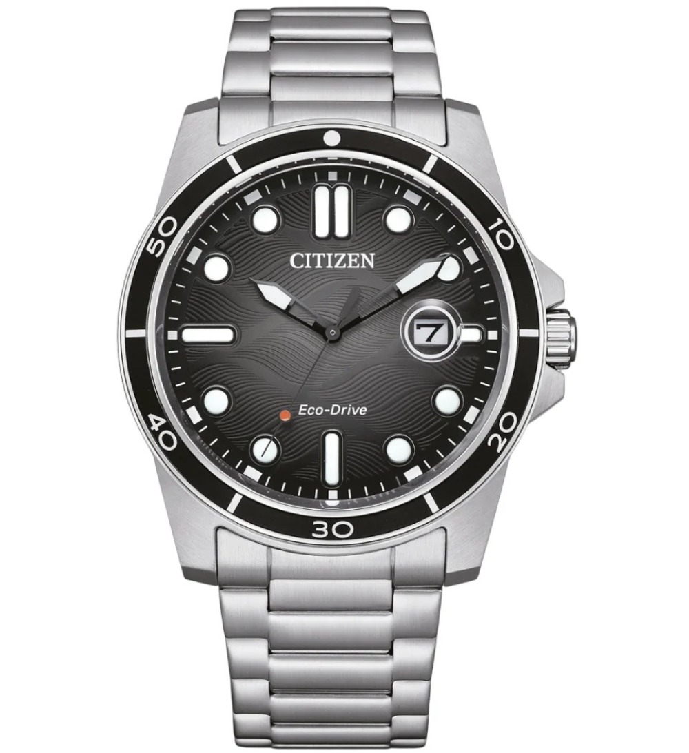 Relógio Citizen Marine Eco-Drive Black 100 M 41.5 mm — Único, Novo