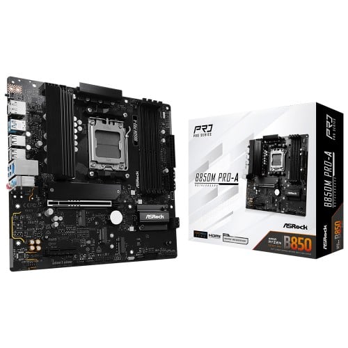 Placa Mãe ASRock B850M PRO-A, Chipset B850, AMD AM5, mATX, DDR5