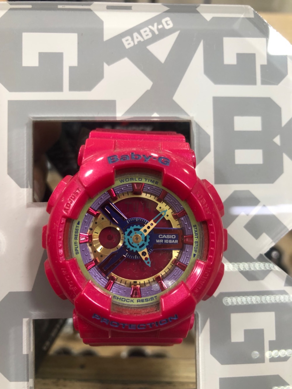Relógio Casio Baby-G Analog Digital Resin Band Pink — Único, Novo