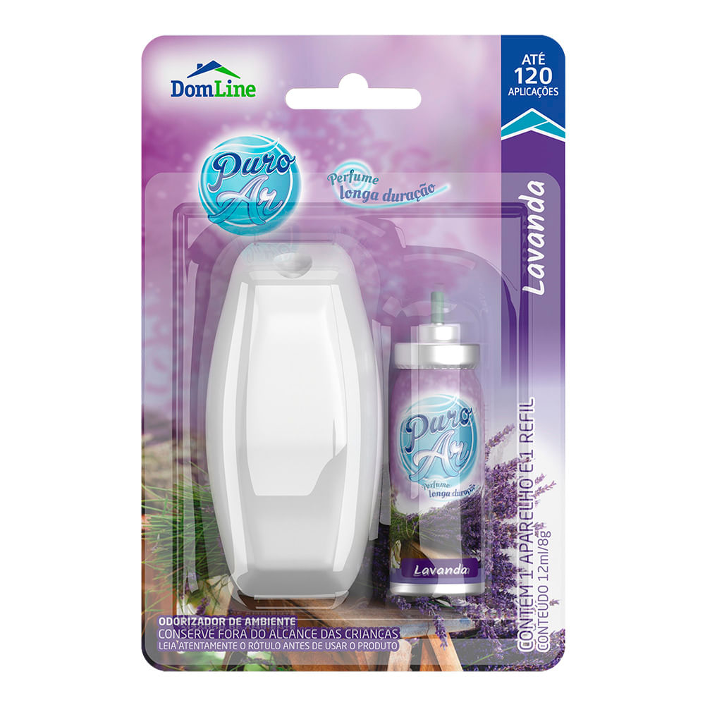 Odorizador Ambiente Aparelho Refil 12Ml Lavanda Puro Ar