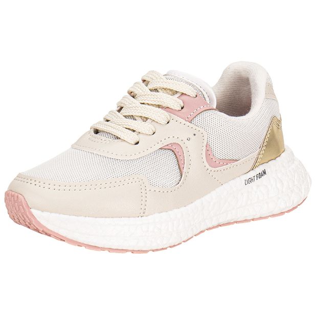 Tênis Infantil Feminino Molekinha 2580110 BEGE/ROSA 26