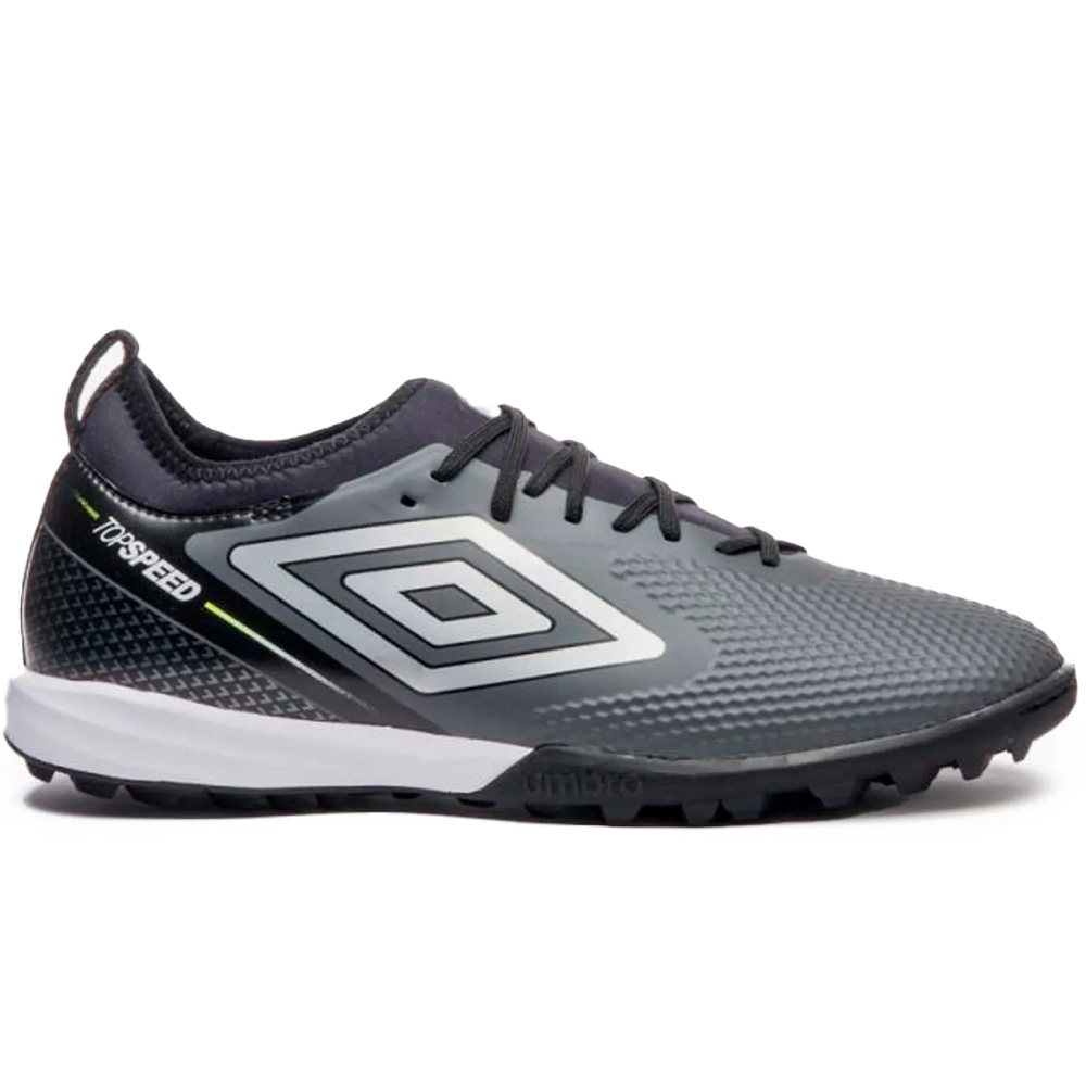 Chuteira Umbro Society Top Speed Club Graphite Black White — 37 / 38 / 39 / 40 / 41 / 42 / 43 / 44, Novo