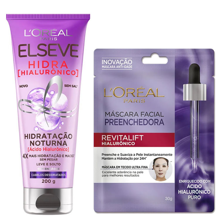 L’Oréal Paris Elséve Kit - Creme de Hidratação + Máscara Facial — Kit