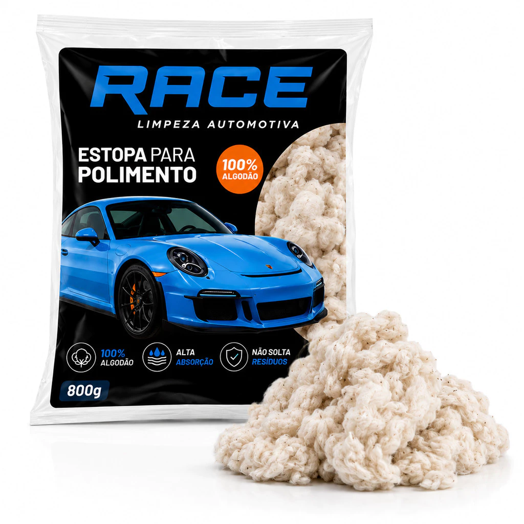 Estopa Para Polimento E Limpeza 100% Algodão Pacote 800g