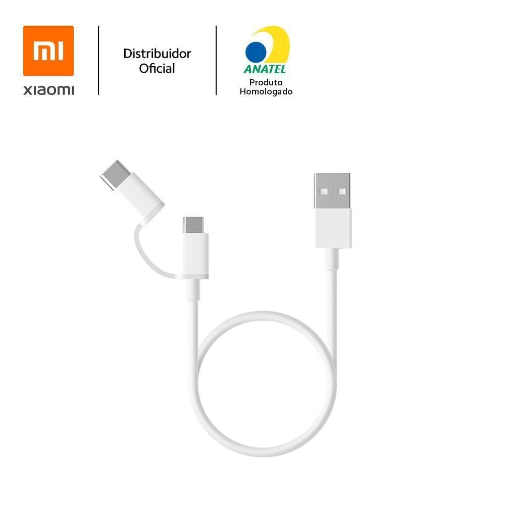 Cabo Usb Para Tipo C E Microusb 30cm