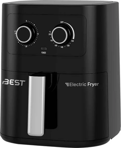 [Regional] BEST Fritadeira Elétrica Air Fryer 5L, 127v 1500W, Timer 30 Minutos, Temperatura até 200°C, Preto