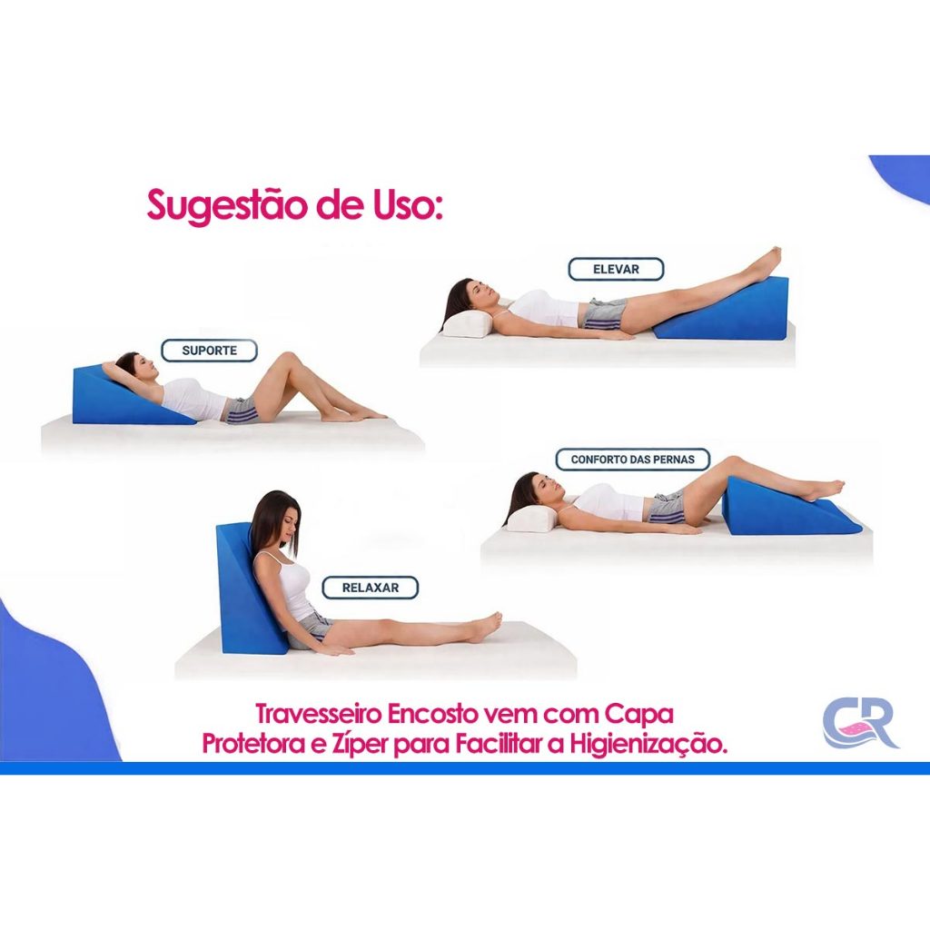 Foto 2 de Travesseiro Suavencosto Triangular Sleep Anatômico Kit c 2 Un 55x40x40 Ortobom