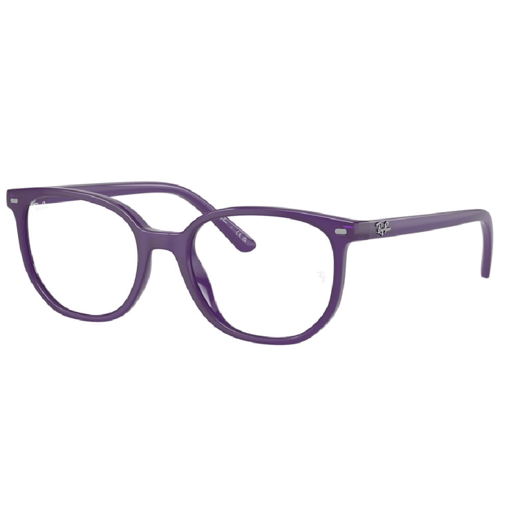 Armação de Óculos de Grau Rayban Junior, modelo RY9097V, cor Violeta Opalino, tamanho 46