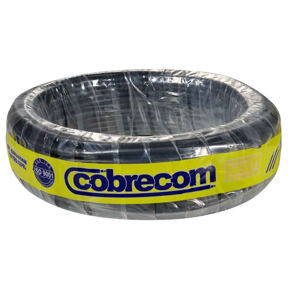 Cabo Flexível 10,0mm² 750V Preto 50m | Cobrecom NBR NM-247-3 Cabo Flexível Antichamas 750V 10,0mm² Preto 50m Cobrecom