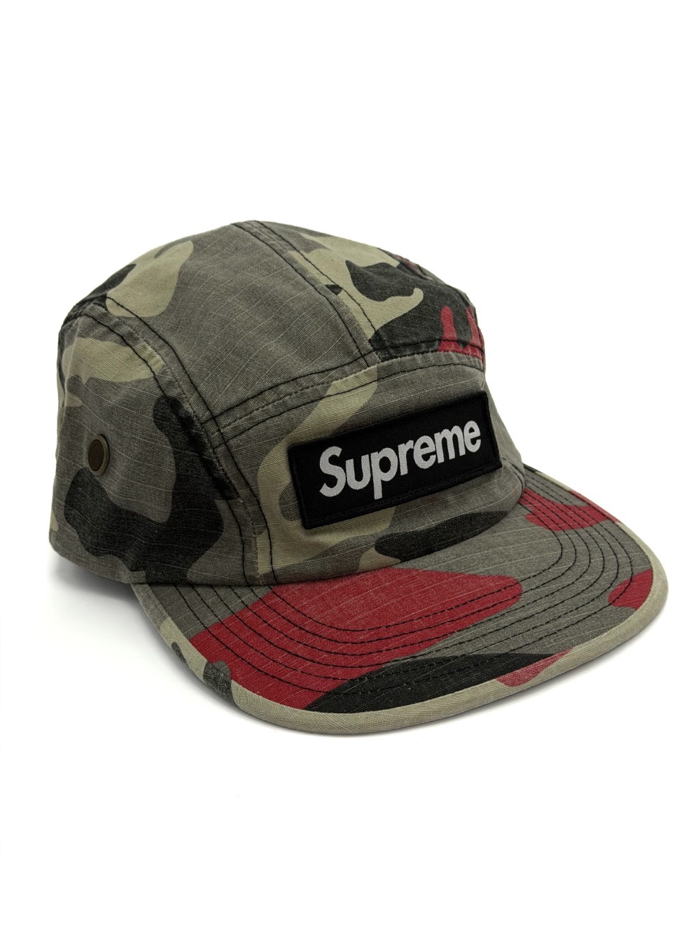 Boné Supreme Military Camp Red Camo SS26-W4 — Único, Novo